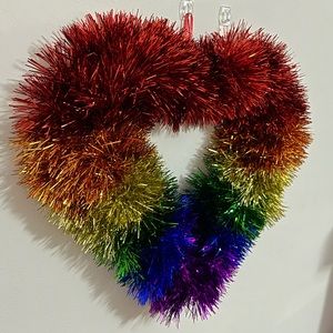 Rainbow Heart Wreath